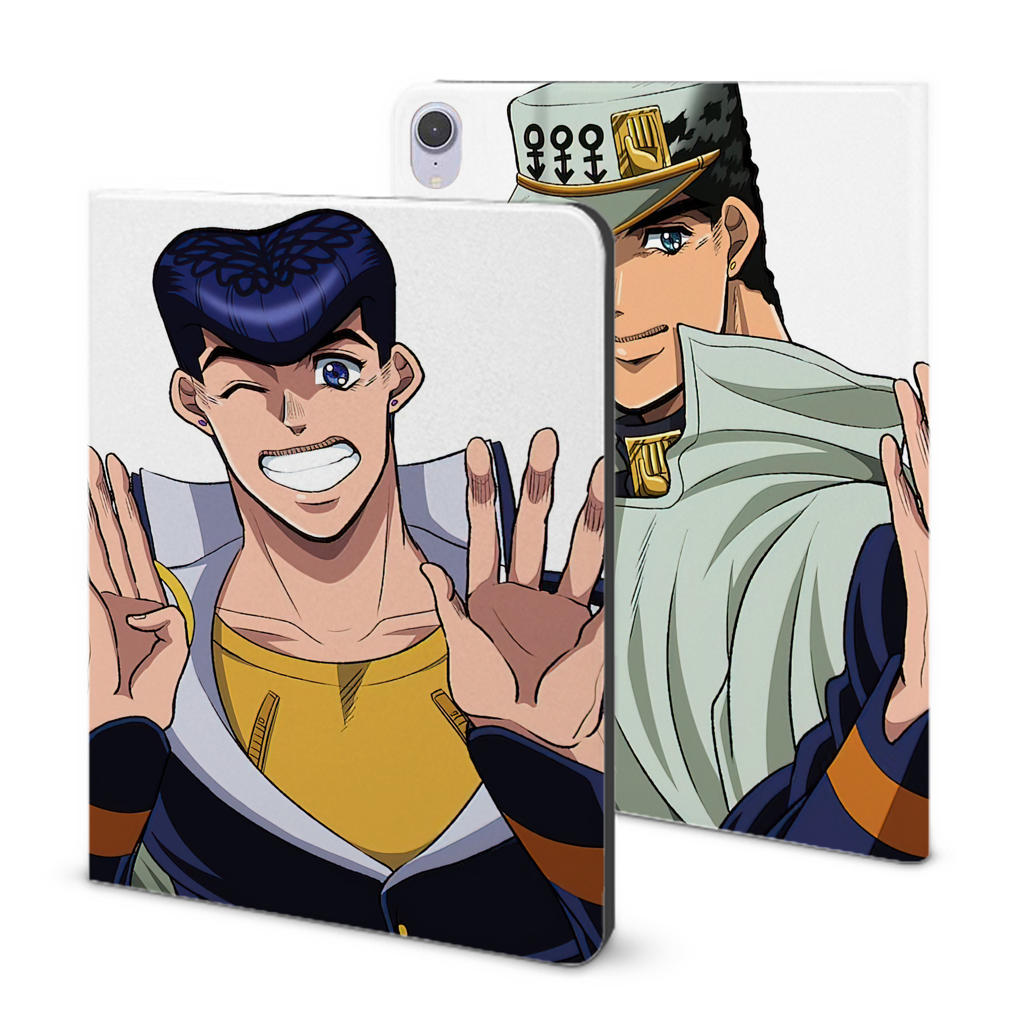 （画像用） ジョジョの奇妙な冒険 JoJo's Bizarre Adventure IPad ケース ブック型 PUレザー TPU 耐衝撃 軽量 薄型 ペン収納なし 全面保護 IPad 各モデル対応